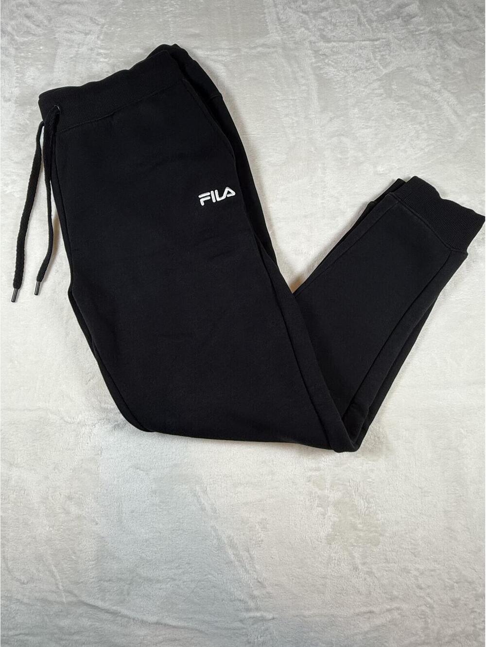 FILA Black Fleece Jogger Sweatpants Men's Size Large L Drawstring Athletic